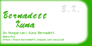 bernadett kuna business card